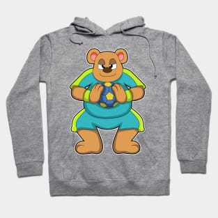 Bear as Handball player with Handball Hoodie